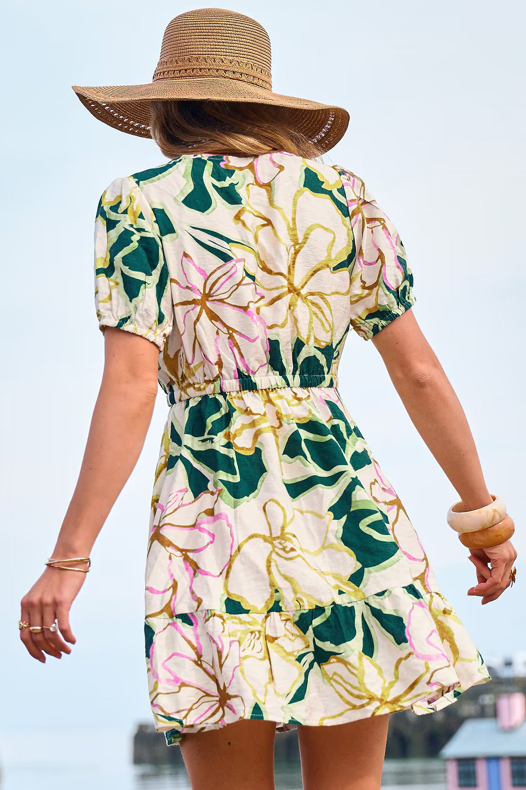 Getaway Agenda Floral Mini Dress OMFORT