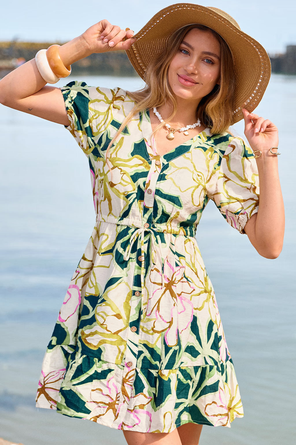 Getaway Agenda Floral Mini Dress OMFORT