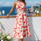 Golden Haze Floral Midi Dress OMFORT