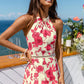 Golden Haze Floral Midi Dress OMFORT