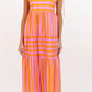 Good From The Start Orange Striped Midi Dress OMFORT