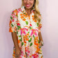 Coastal Bloom Button Front Dress OMFORT