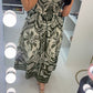 Quinn Abstract Print Shirred Bust Poplin Dress OMFORT