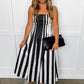 Midnight in Manhattan Stripe Midi Dress OMFORT