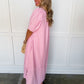 Picnic Perfect Gingham Midi Dress in Pink OMFORT