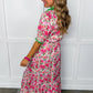 The Juliette Maxi Dress in Pink Mix Floral OMFORT