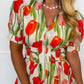 Best Selling Krissy Zip-Up Midi Dress in Tulip Daze OMFORT