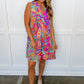 Dear Scarlett Lizzy Pocketed Dress in Multi Color Paisley OMFORT