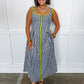 Just Feels Right Stripe Dress in Navy OMFORT