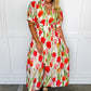 Best Selling Krissy Zip-Up Midi Dress in Tulip Daze OMFORT