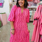 The Cameron Midi Dress in Heirloom Vine Pink by Mary Square OMFORT