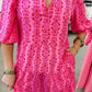 The Cameron Midi Dress in Heirloom Vine Pink by Mary Square OMFORT