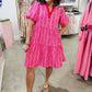 The Kinsley Mini Dress in Heirloom Vine Pink by Mary Square OMFORT