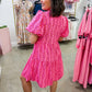 The Kinsley Mini Dress in Heirloom Vine Pink by Mary Square OMFORT
