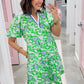 The Kinsley Mini Dress in Daisy Chain Green by Mary Square OMFORT