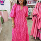 The Cameron Midi Dress in Heirloom Vine Pink by Mary Square OMFORT