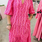 The Cameron Midi Dress in Heirloom Vine Pink by Mary Square OMFORT