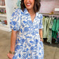 The Eloise Midi Dress in Porcelain Vines Blue by Mary Square OMFORT