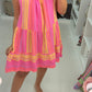 Denice Abstract Print Cheesecloth Midi Dress mysite