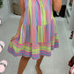 Denice Abstract Print Cheesecloth Midi Dress mysite