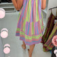 Denice Abstract Print Cheesecloth Midi Dress mysite