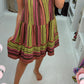 Denice Abstract Print Cheesecloth Midi Dress mysite