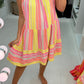 Denice Abstract Print Cheesecloth Midi Dress mysite