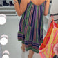 Denice Abstract Print Cheesecloth Midi Dress mysite
