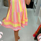 Denice Abstract Print Cheesecloth Midi Dress mysite