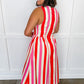 Bubblegum Breeze Stripe Midi Dress OMFORT