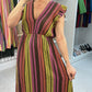 Jeanelle Abstract Print Cheesecloth Maxi Dress OMFORT