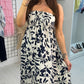 Claudette Leaf Print Elasticated Bust Loose Fit Dress OMFORT