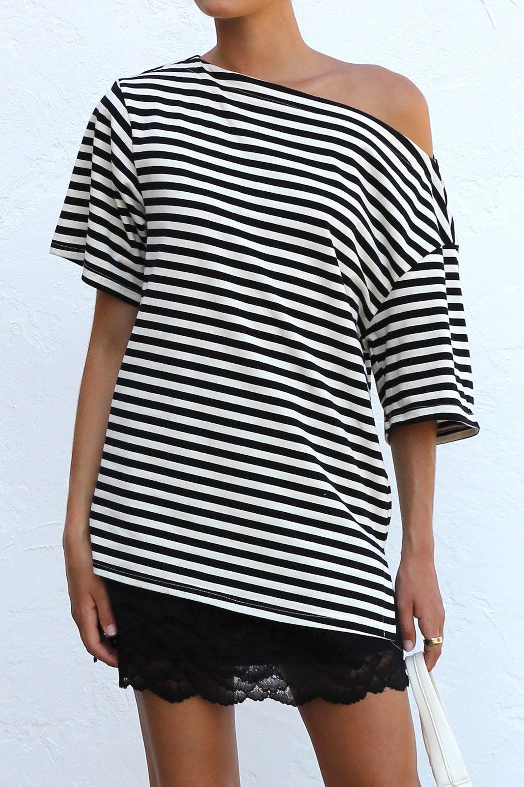 Tahlea Top BLACK STRIPE OMFORT