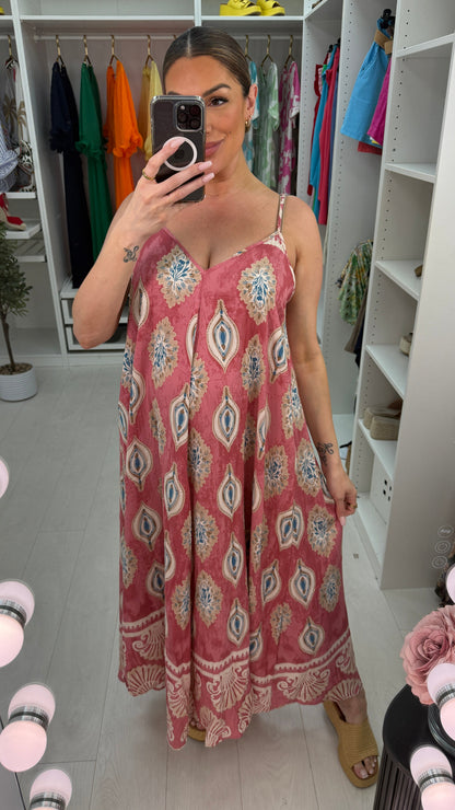 Charlene Strappy Loose Fit Maxi Dress OMFORT