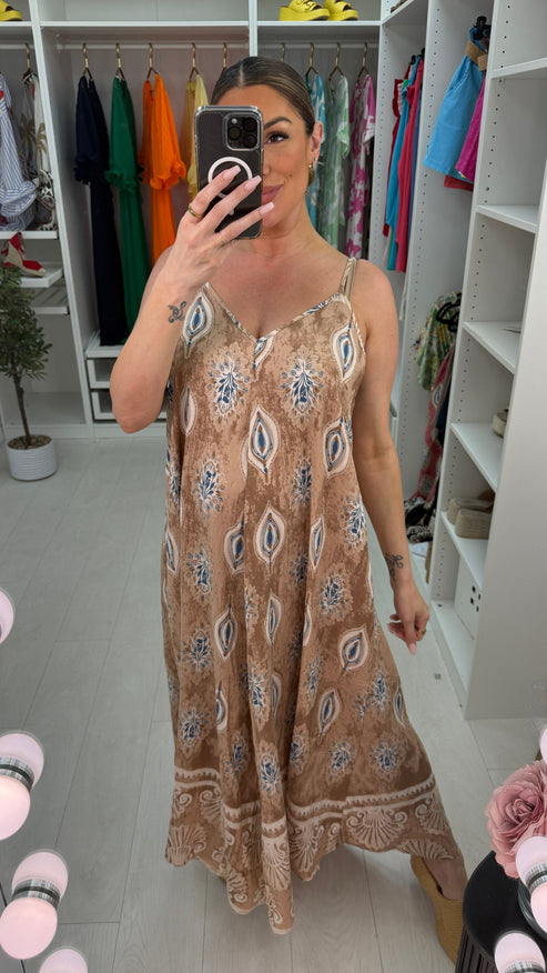 Charlene Strappy Loose Fit Maxi Dress OMFORT