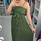 Reece Plain Elasticated Bust Floaty Maxi Dress OMFORT