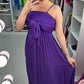 Reece Plain Elasticated Bust Floaty Maxi Dress OMFORT