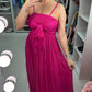 Reece Plain Elasticated Bust Floaty Maxi Dress OMFORT