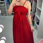 Reece Plain Elasticated Bust Floaty Maxi Dress OMFORT