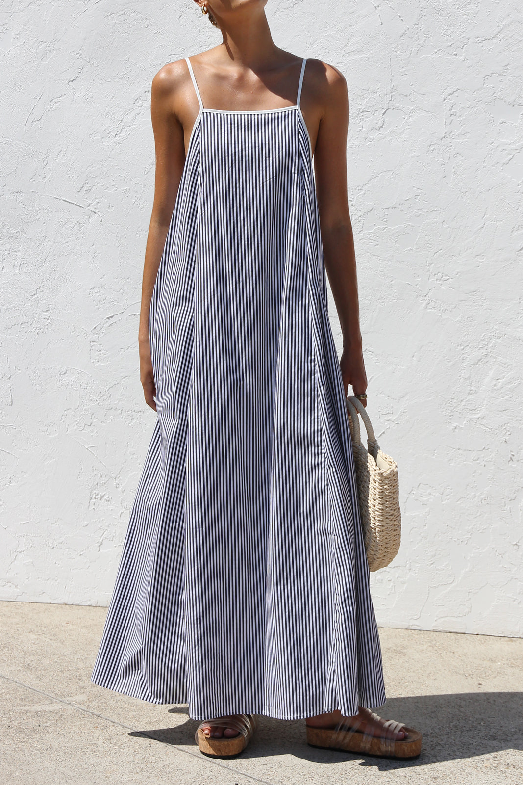 Wendy Maxi Dress BLACK STRIPE OMFORT