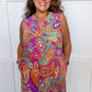 Dear Scarlett Lizzy Pocketed Dress in Multi Color Paisley OMFORT