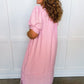 Picnic Perfect Gingham Midi Dress in Pink OMFORT