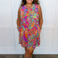 Dear Scarlett Lizzy Pocketed Dress in Multi Color Paisley OMFORT