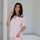 Ruffle Bamboo Short Set in Pink Gingham OMFORT