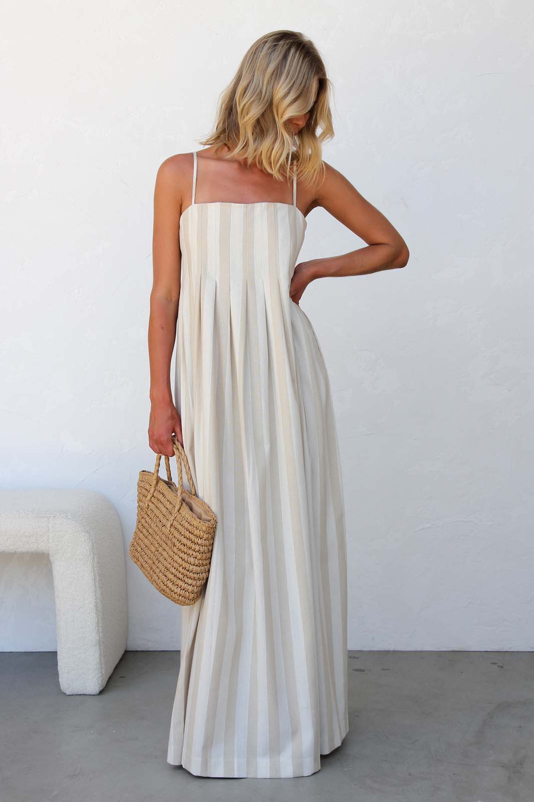 Leesa Maxi Dress BEIGE OMFORT