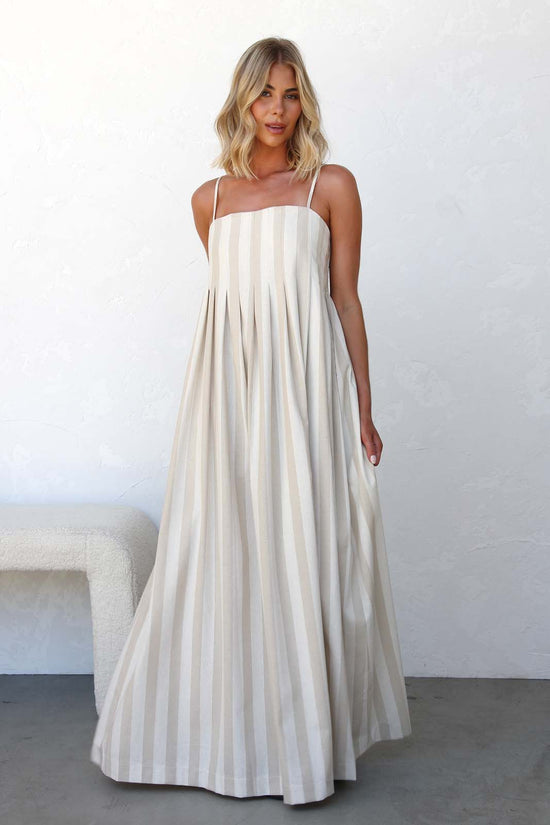 Leesa Maxi Dress BEIGE OMFORT