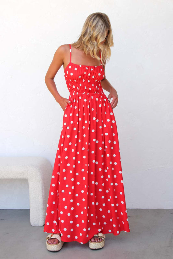 Clarissa Maxi Dress RED OMFORT