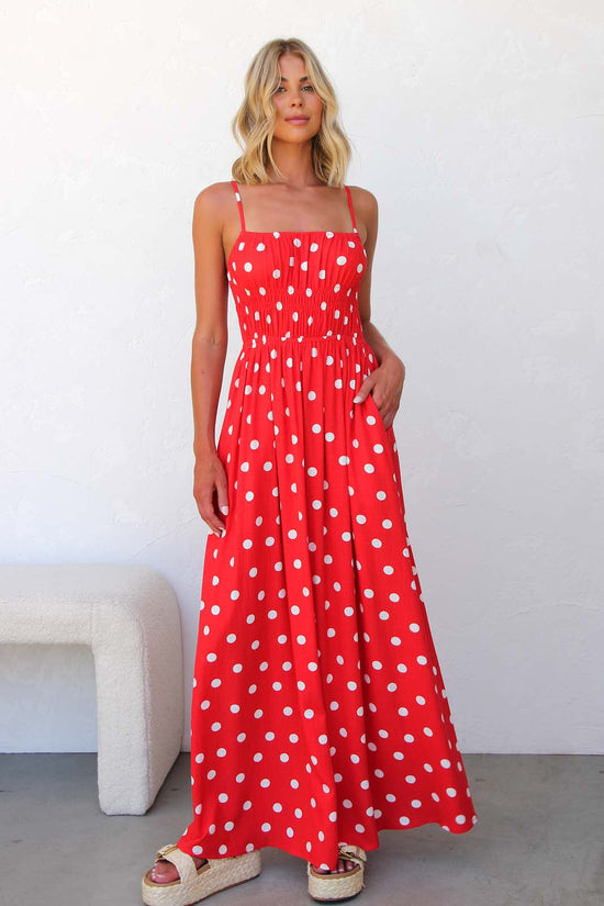 Clarissa Maxi Dress RED OMFORT