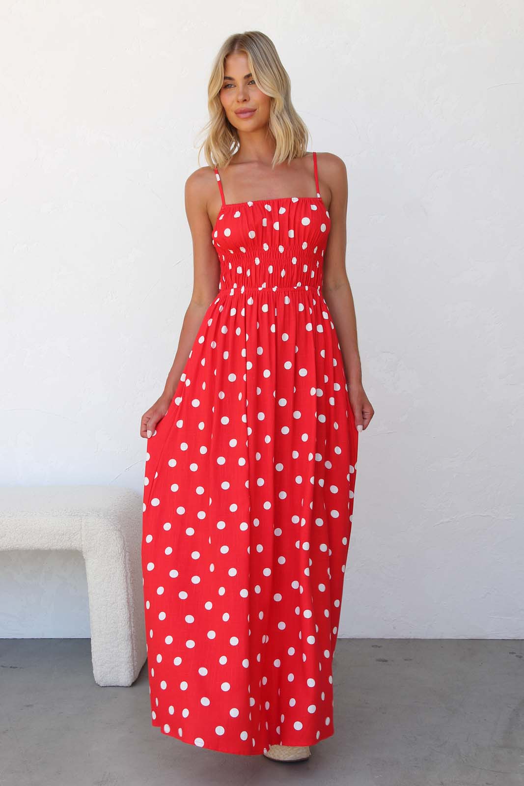 Clarissa Maxi Dress RED OMFORT