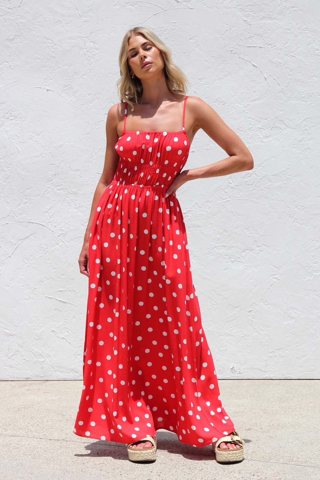 Clarissa Maxi Dress RED OMFORT